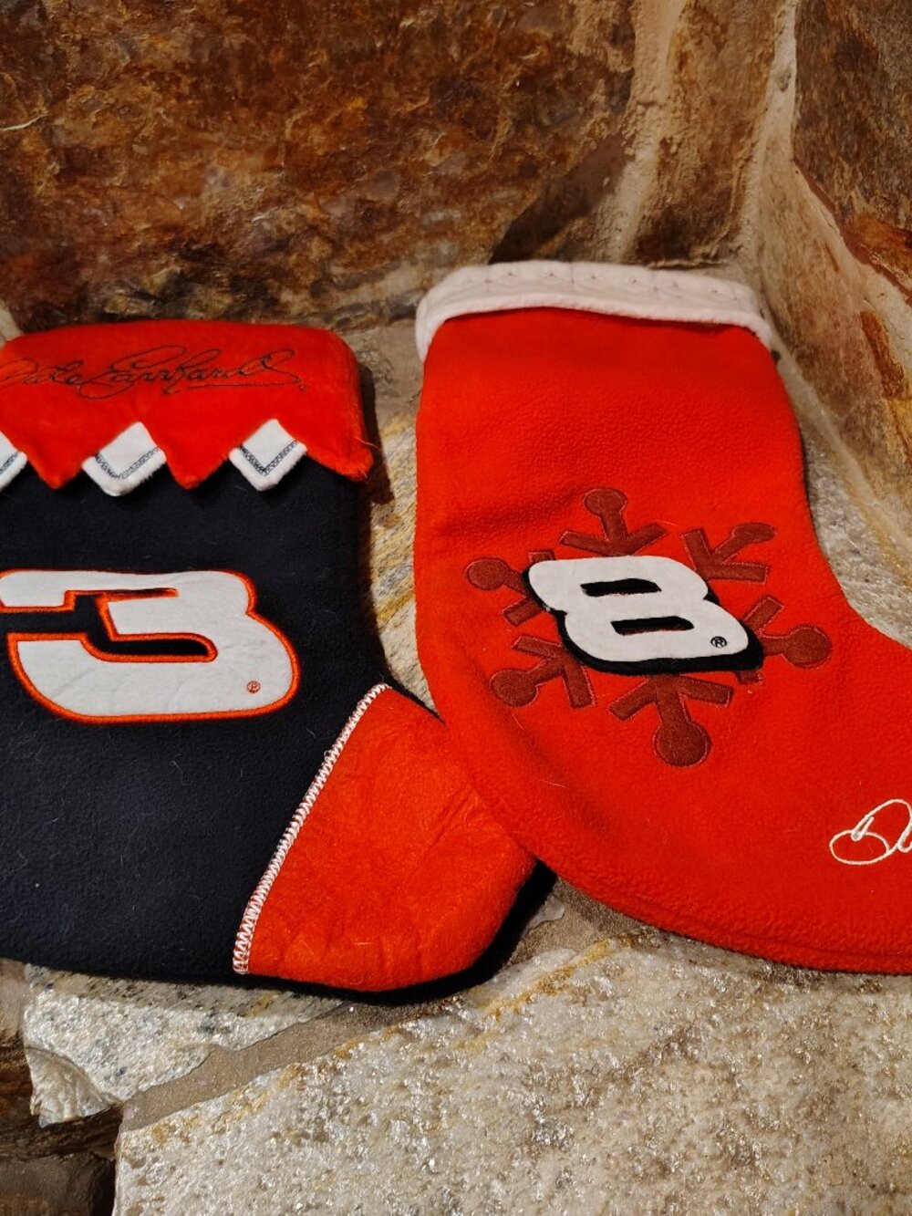 Dale Earnhardt Sr Dale Earnhardt Jr Christmas Stockings #3 #8 Vintage Nascar